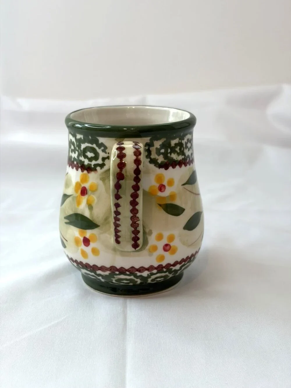 Temp-tations by Tara Old World Green Mini Pitcher Creamer Floral 3.5